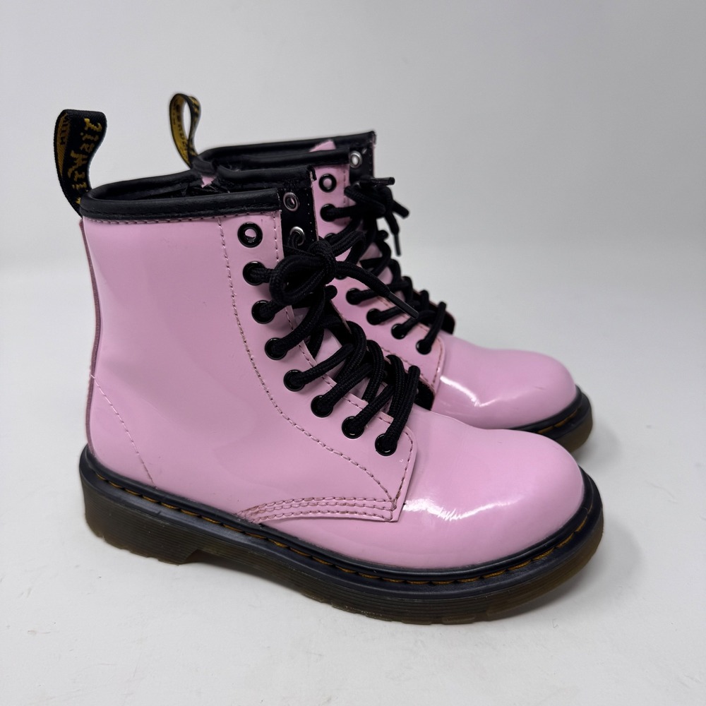 Dr. Martens 1460 J Pale Pink Patent Leather Boots Kids US 13 EU 31